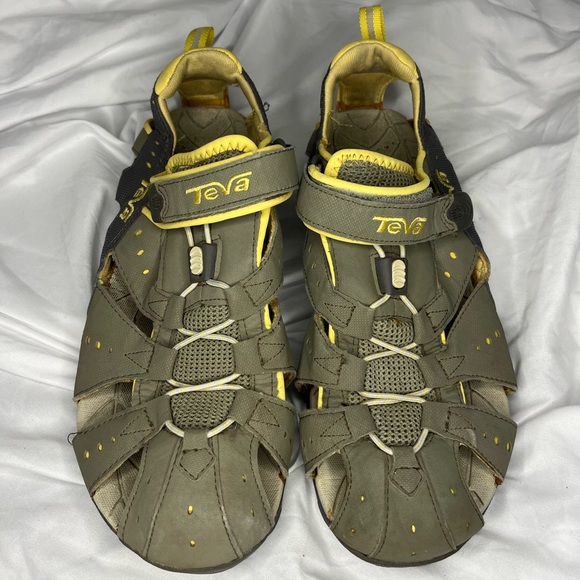 Teva Other - Teva Men’s Olive and Yellow Hiking Shoes